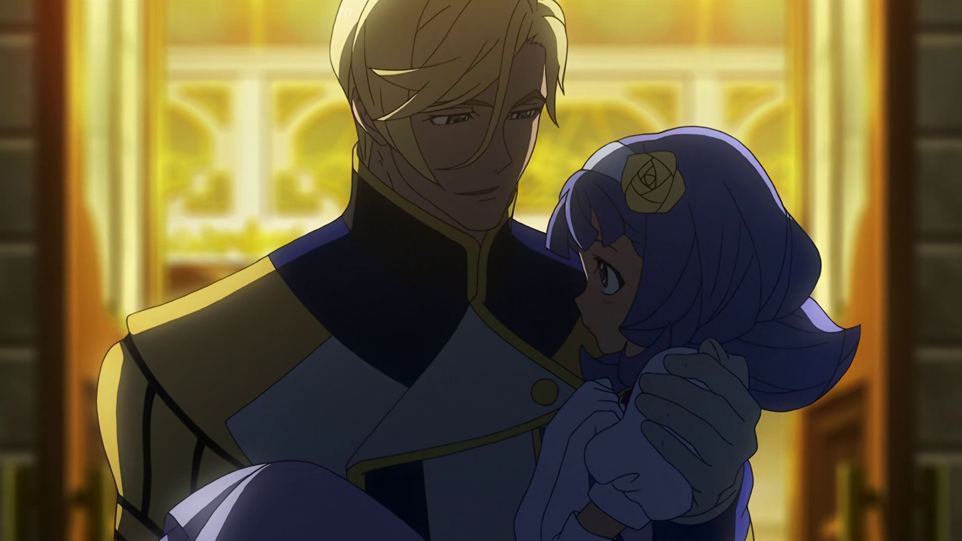 McGillis holding Almiria in his arms.
