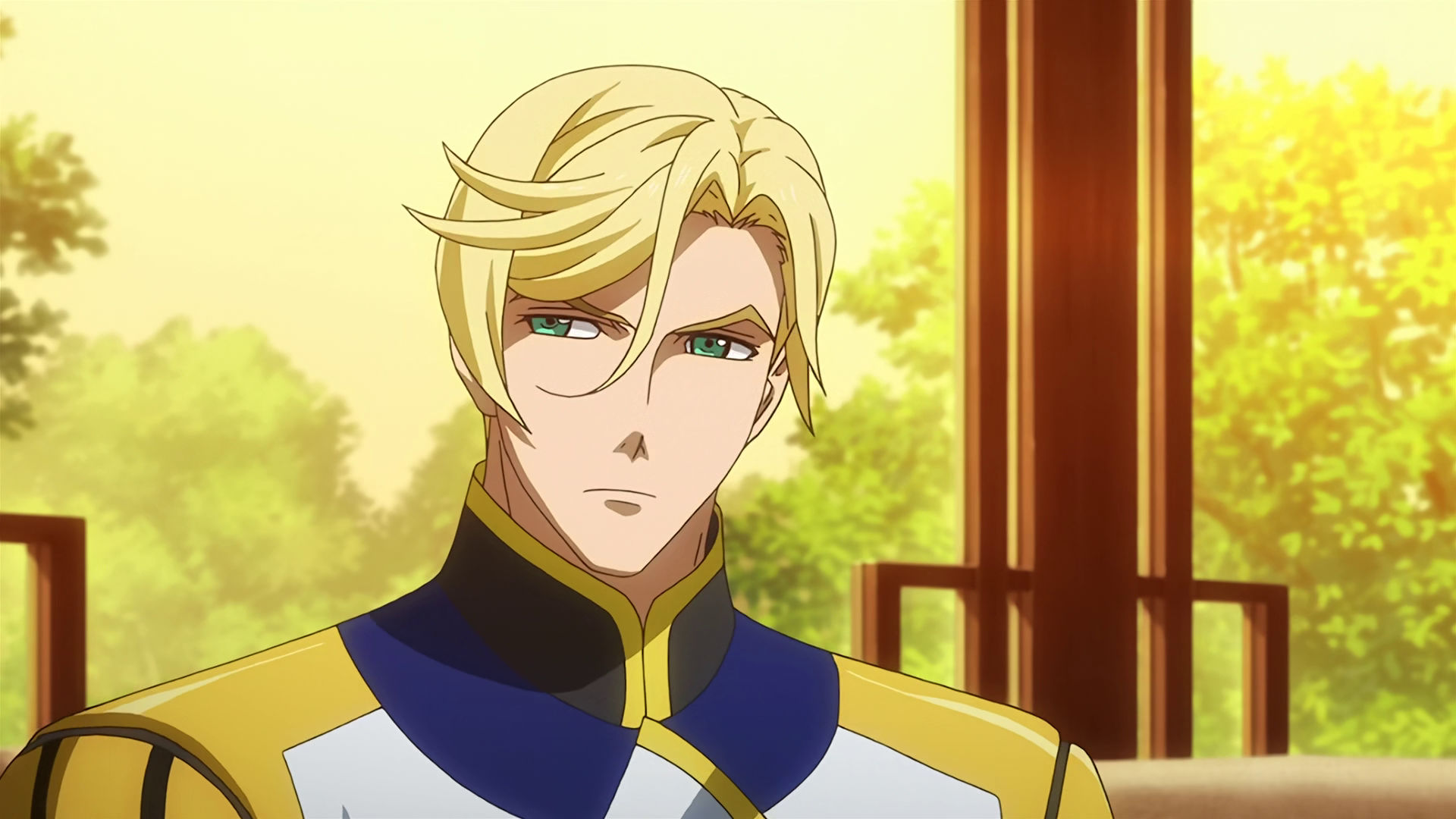McGillis sitting down, he looks annoyed.