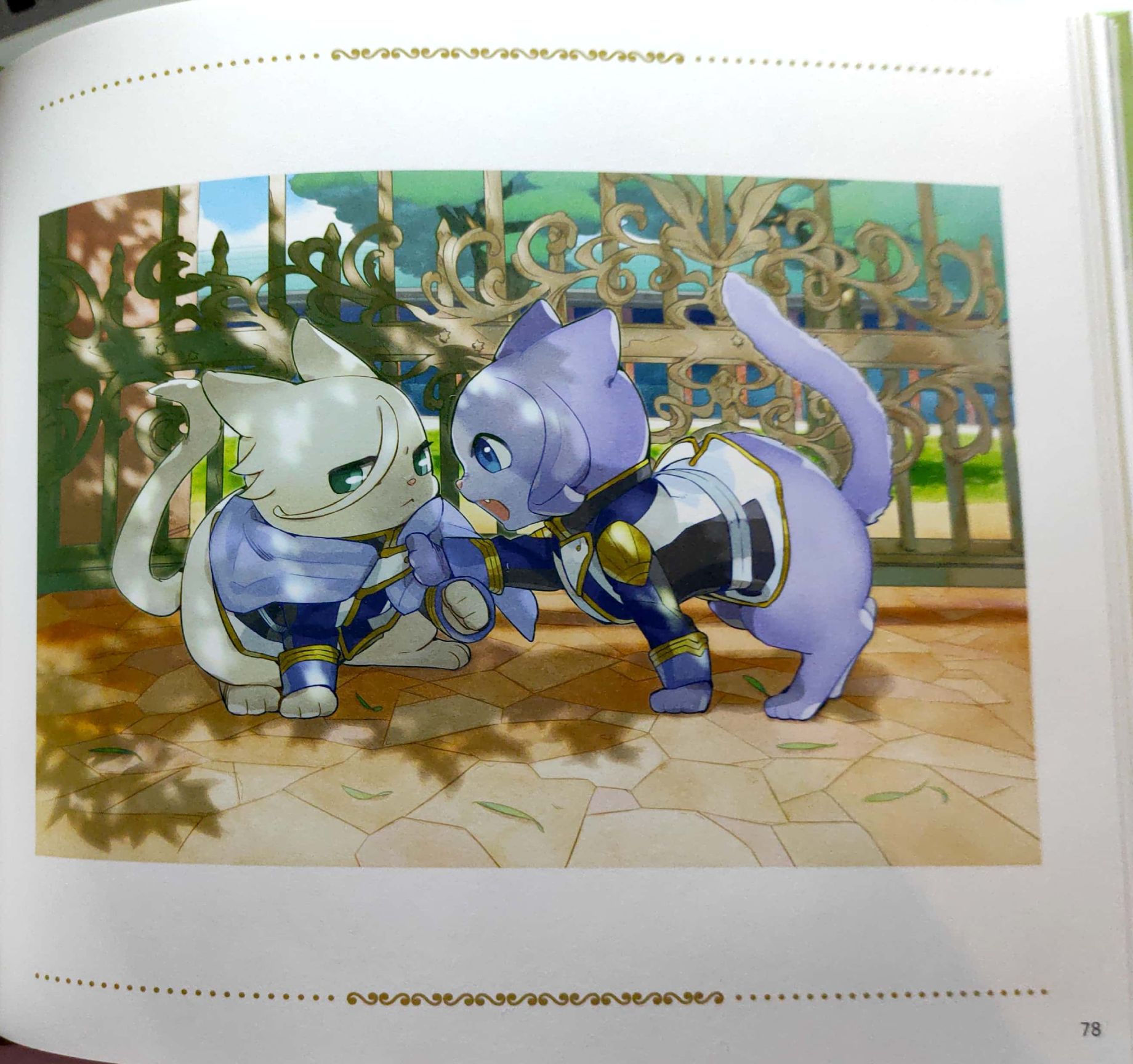 Cat Gaelio angrily holding cat McGillis.
