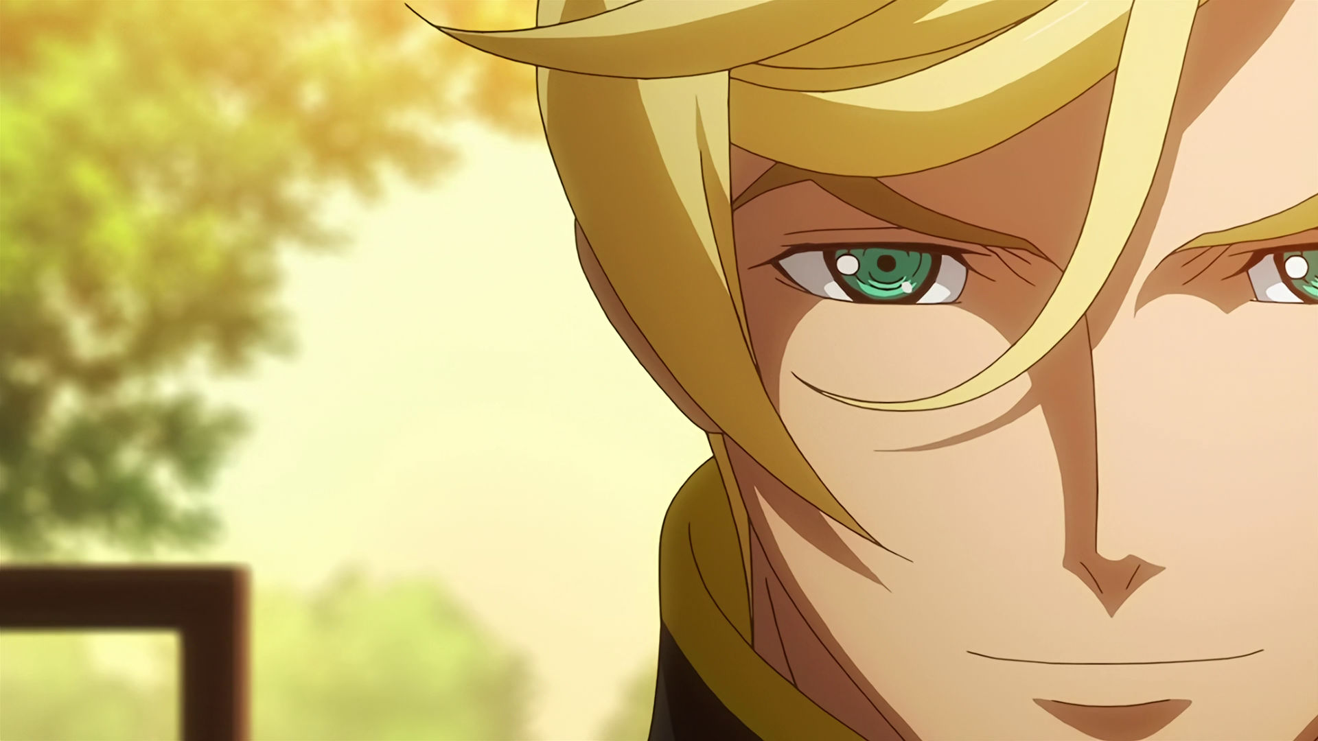 Closeup of McGillis' face, he is smiling.