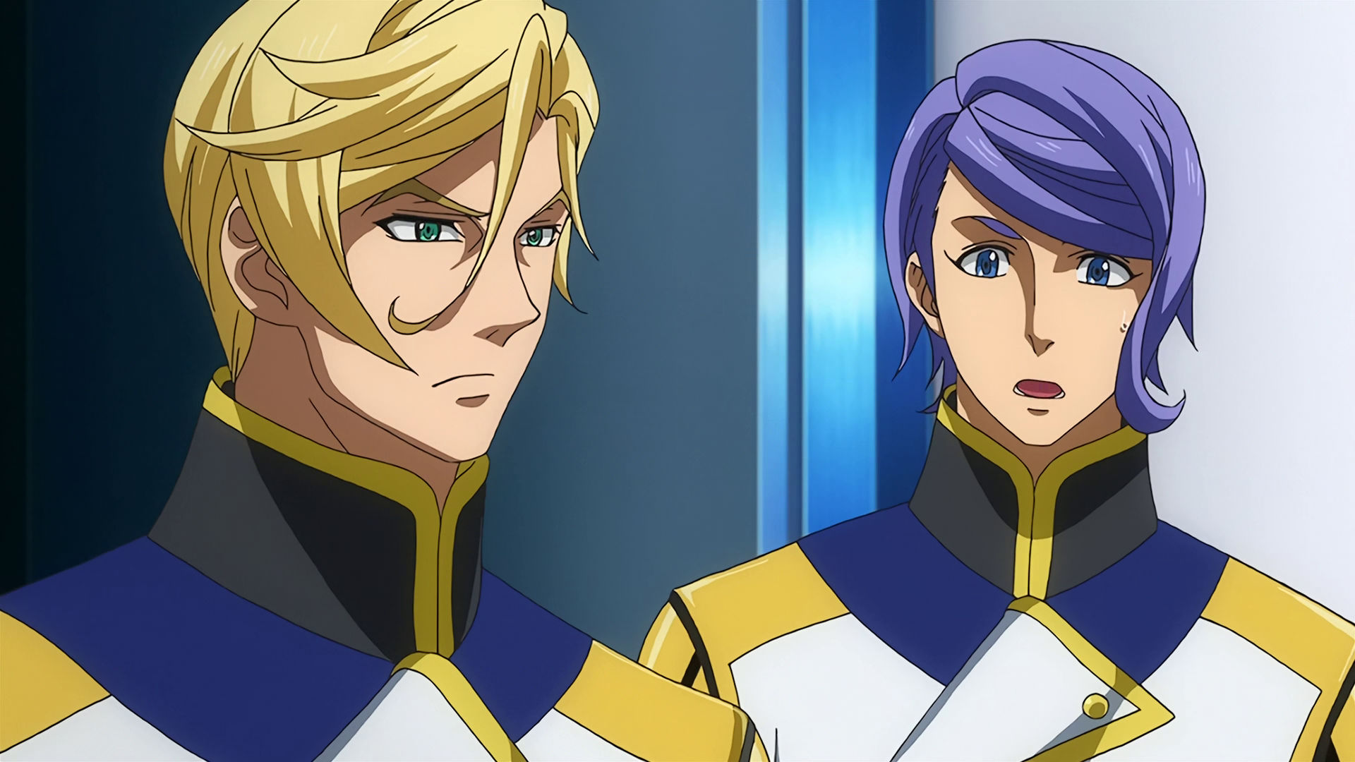 McGillis and Gaelio, both look worried.